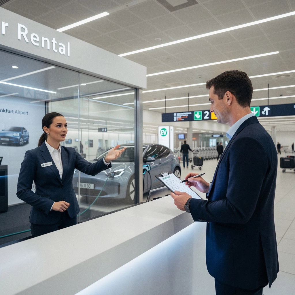 Darstellung eines Navigationsgeräts, das Routenoptionen für Autofahrten zeigt.